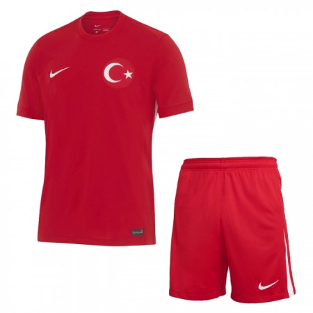 Camisolas Turquia Criança 2º Equipamento Alternativa Euro 2024 Manga Curta Camisolas Turquia Criança 2º Equipamento Alternativa Euro 2024 Manga Curta